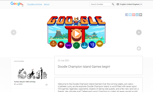 Google Doodle Champion Island Games