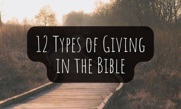 12 Types of Giving in the Bible