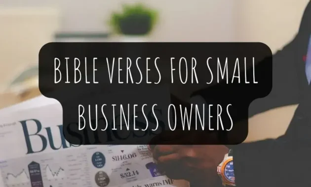 Bible Verses For Small Business Owners