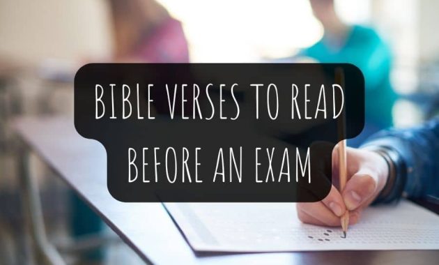 Bible Verses To Read Before An Exam With Prayer