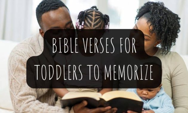 Easy Bible Verses For Toddlers to Memorize