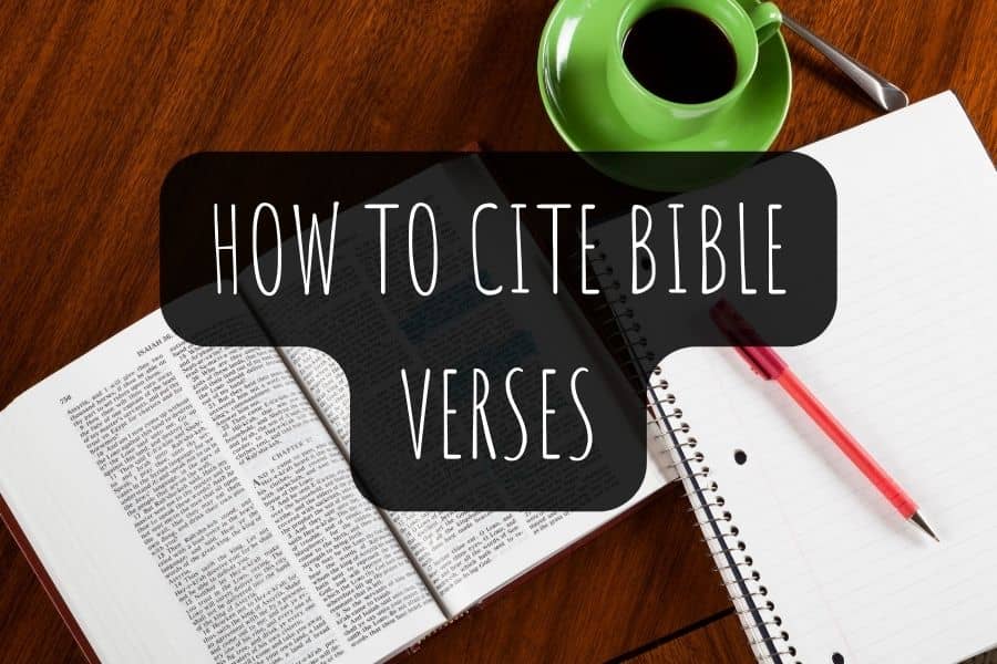 How To Cite Bible Verses