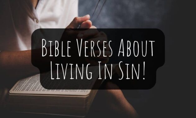 Bible Verses About Living In Sin