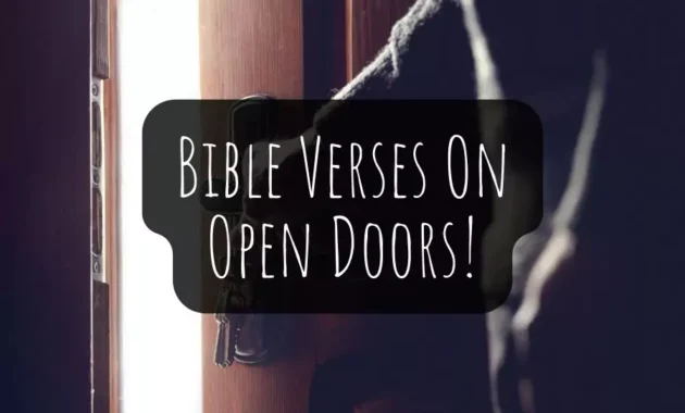 Bible Verses On Open Doors!
