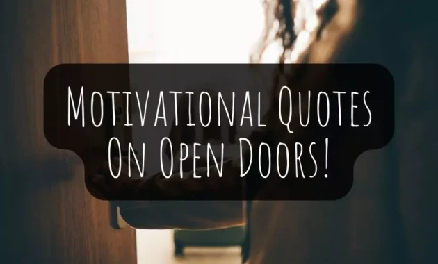 Motivational Quotes On Open Doors