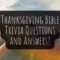 Thanksgiving Bible Trivia Questions and Answers